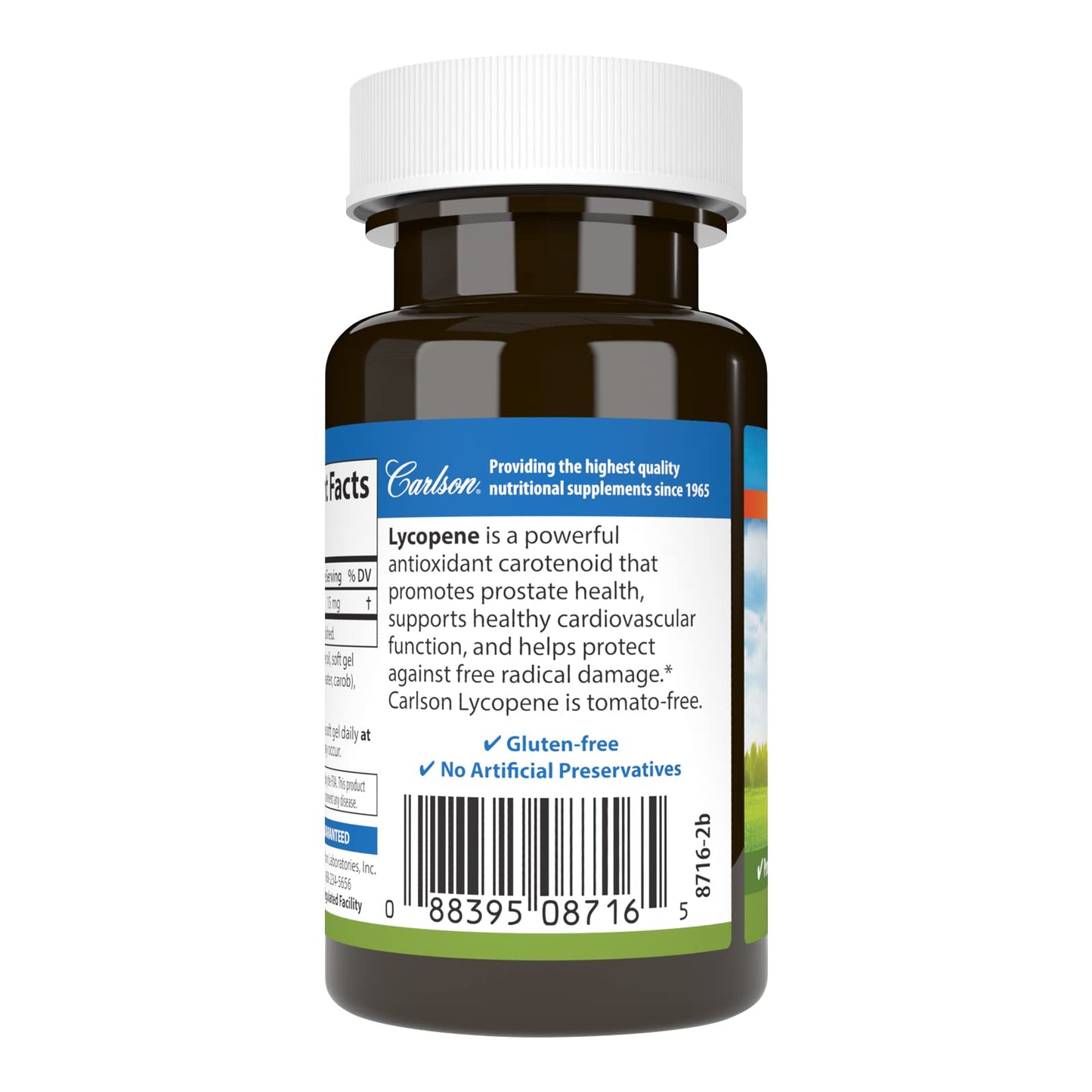 Carlson Lycopene 15 mg – Tomato-Free Prostate Health & Circulation Support (60 Softgels, Pack of 2)