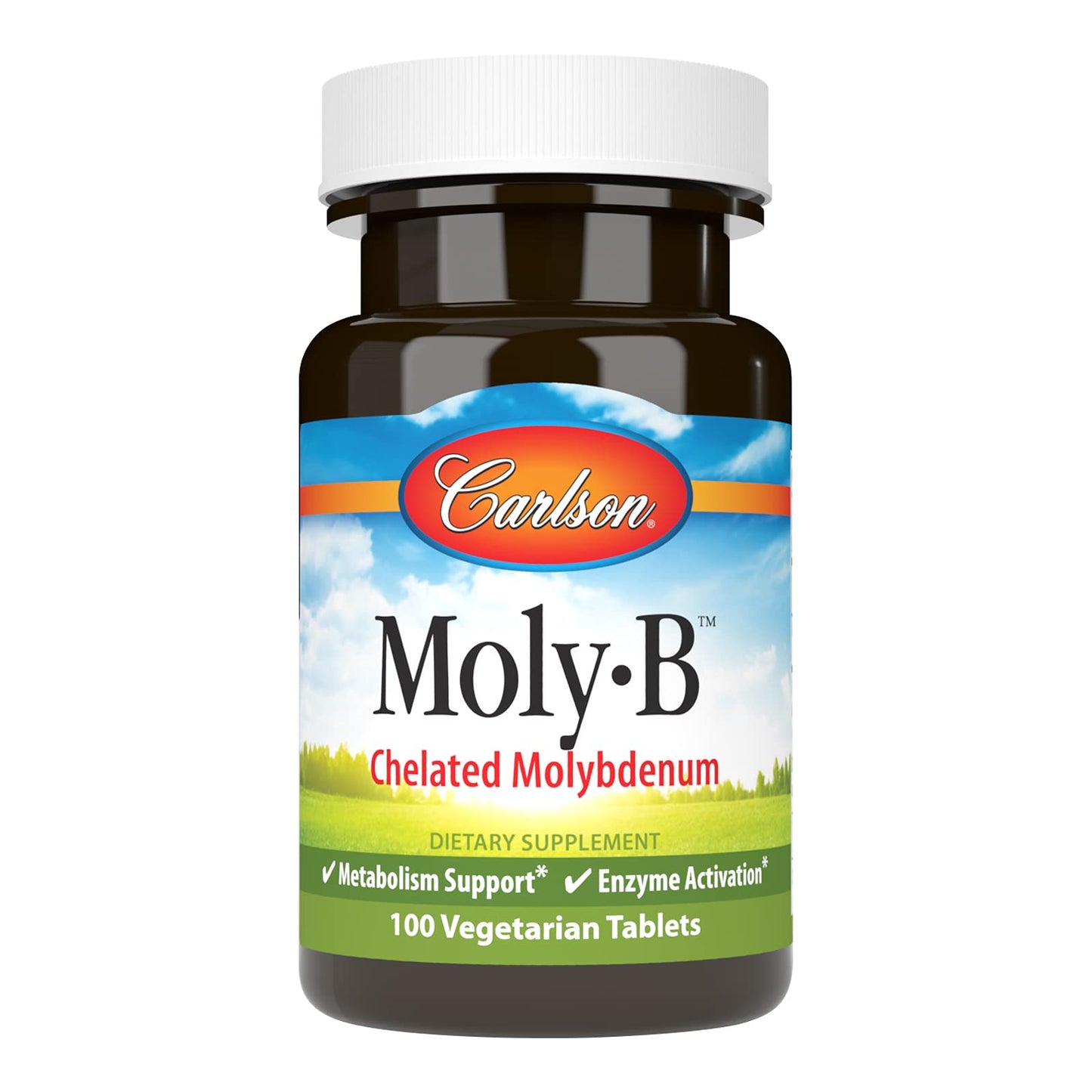 Carlson Moly-B Chelated Molybdenum – Metabolism Support & Enzyme Activation | 100 Vegetarian Tablets