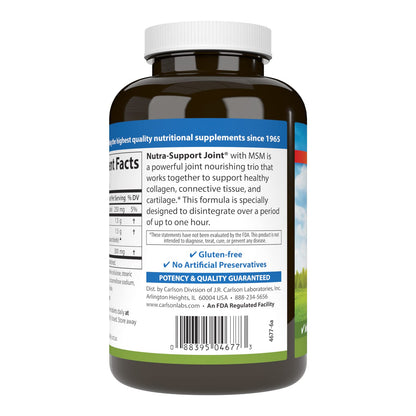 Carlson Nutra-Support: Glucosamine, Chondroitin & MSM for Joint Health (120 tablets)