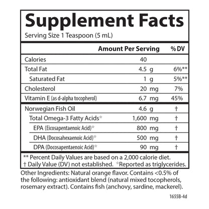 Carlson The Very Finest Fish Oil 1600 mg Omega-3s — Norwegian, Wild-Caught, Sustainably Sourced