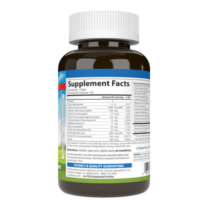 Carlson Super 1 Daily Multivitamin - Vegetarian Formula, 120 Tablets