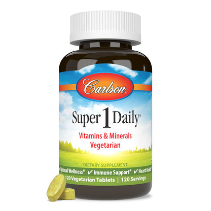 Carlson Super 1 Daily Multivitamin - Vegetarian Formula, 120 Tablets