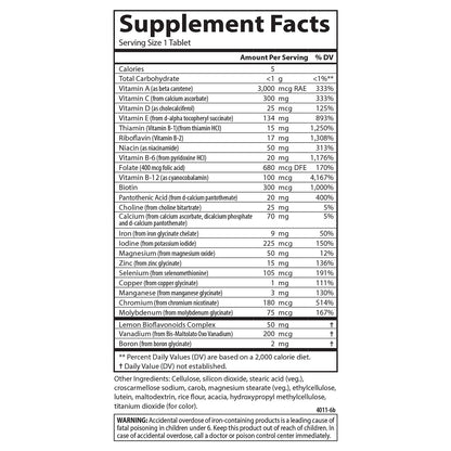 Carlson Super 1 Daily Multivitamin - Vegetarian Formula, 120 Tablets