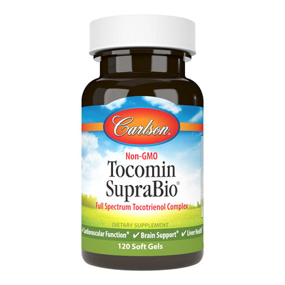 Carlson Tocomin SupraBio Full Spectrum Tocotrienol Complex - 120 Softgels | Non-GMO
