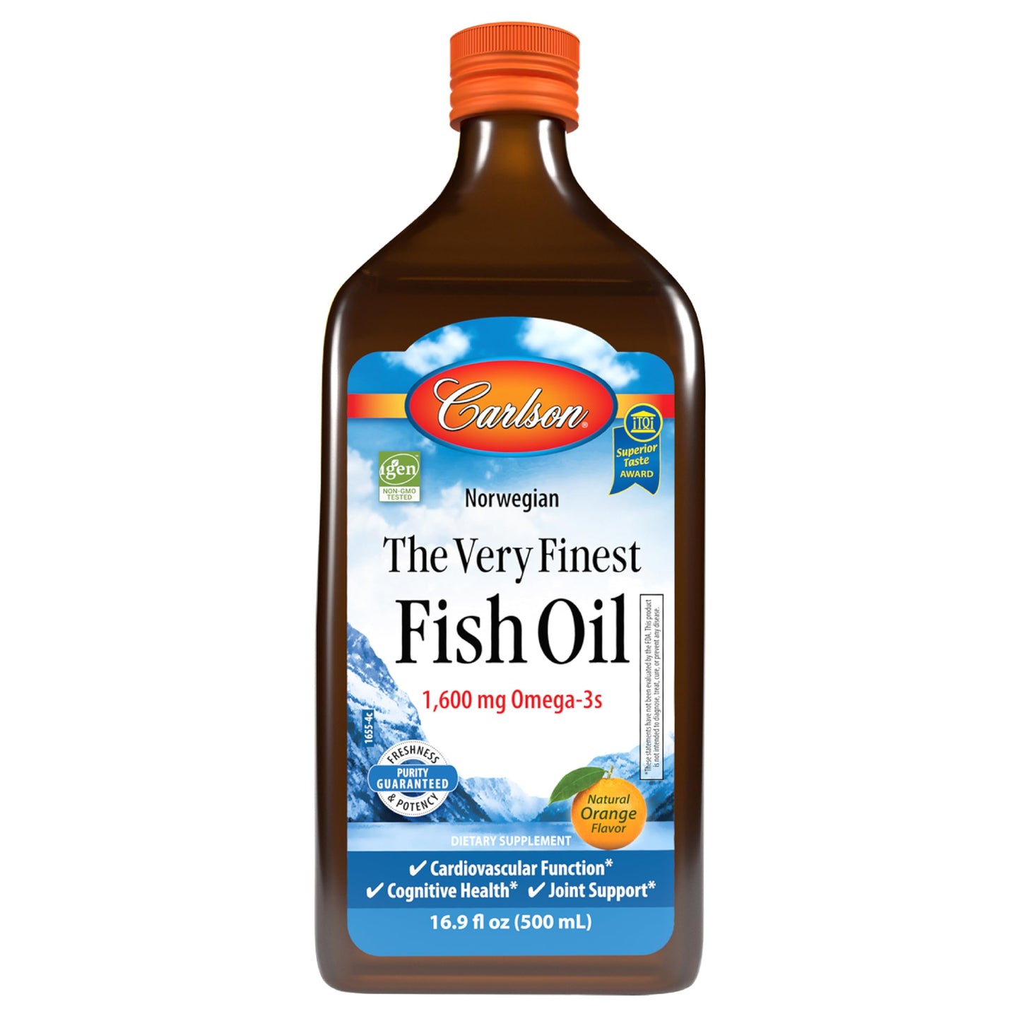 Carlson The Very Finest Fish Oil 1600 mg Omega-3s — Norwegian, Wild-Caught, Sustainably Sourced