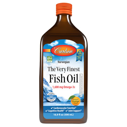 Carlson The Very Finest Fish Oil 1600 mg Omega-3s — Norwegian, Wild-Caught, Sustainably Sourced