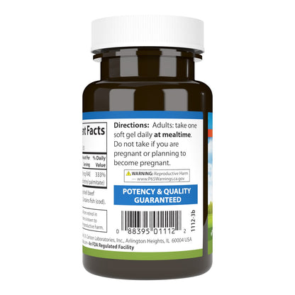 Carlson Vitamin A 10000 IU (3000 mcg RAE) Vision Health - 250 Softgels