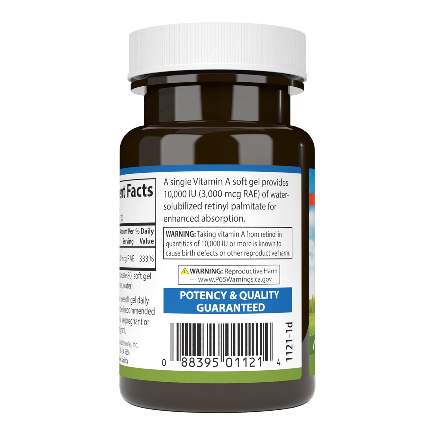 Carlson Vitamin A Solubilized - 10,000 IU Soft Gels, Vision Health, 100 Softgels