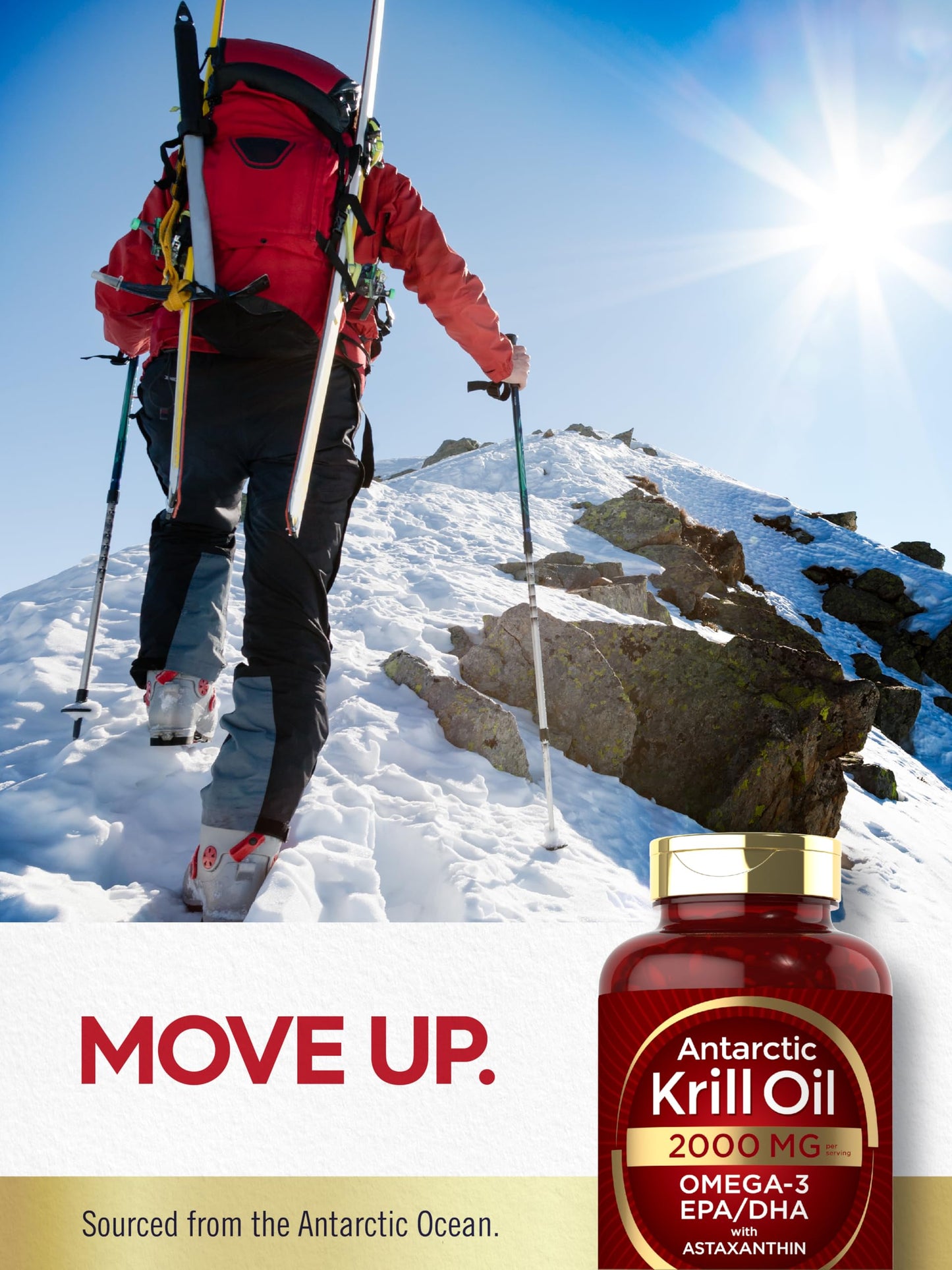 Carlyle Antarctic Krill Oil 2000 mg – 120 Softgels (Pack of 2) | Omega-3 EPA/DHA + Astaxanthin