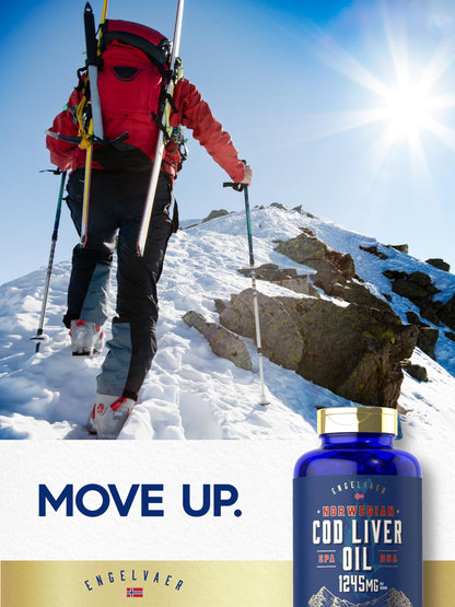 Carlyle Cod Liver Oil Softgels 1245mg – 250 Count – Norwegian, Non-GMO, Gluten Free