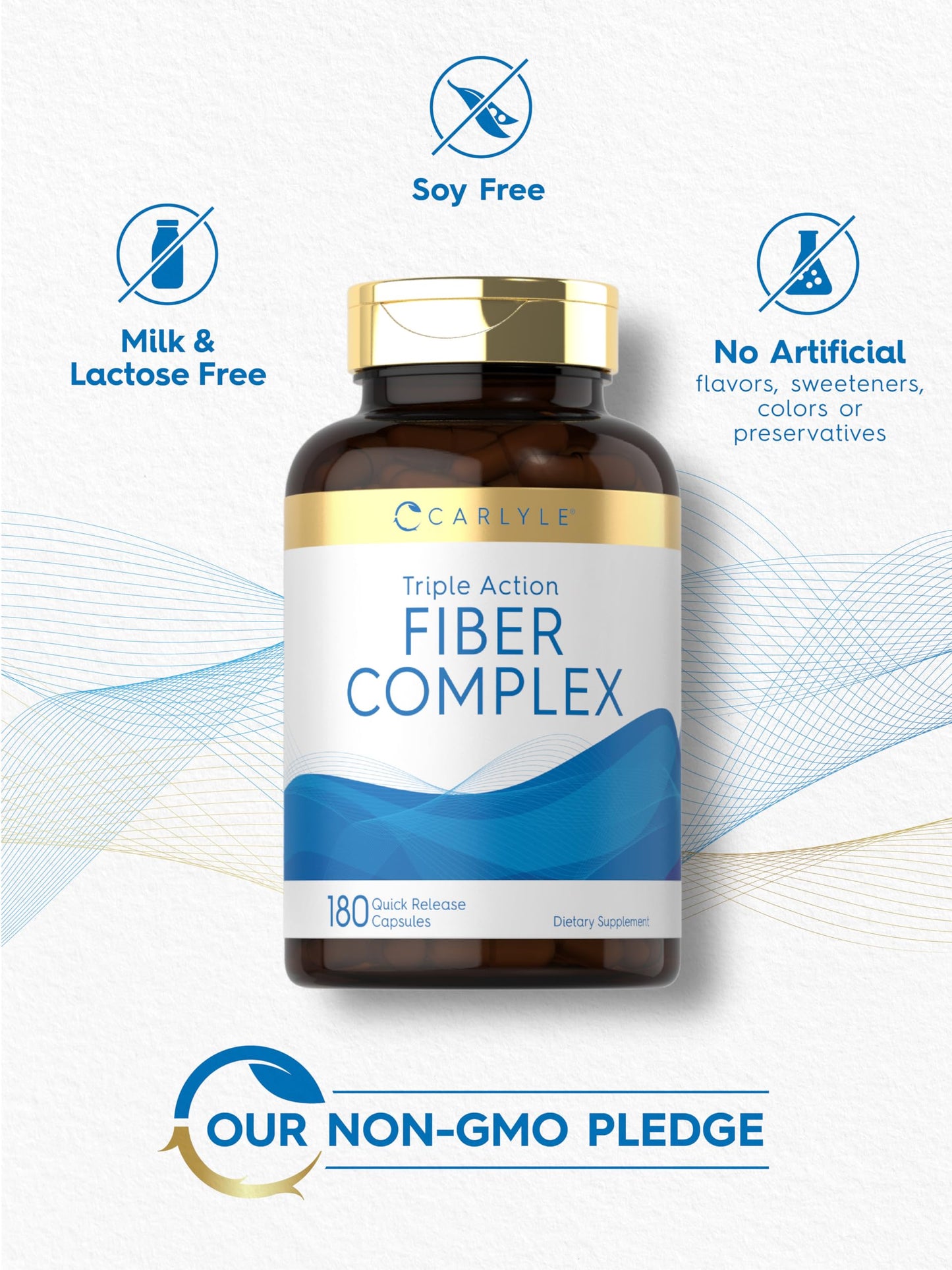 Carlyle Fiber Complex | 180 Capsules | Non-GMO Triple-Action Fiber
