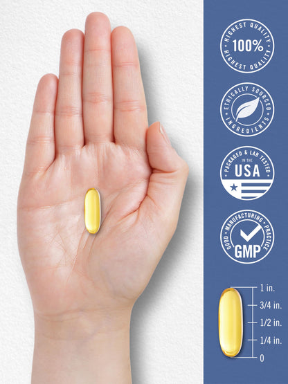 Carlyle Fish Oil 2000mg | Odorless Lemon Softgels | 90 Count | Gluten Free & Non-GMO