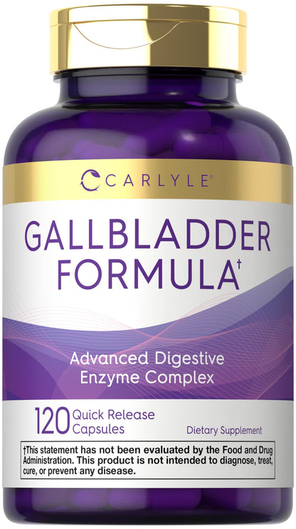 Carlyle Gallbladder Formula Supplement | 120 Capsules | Ox Bile Digestive Enzymes | Non-GMO & Gluten Free