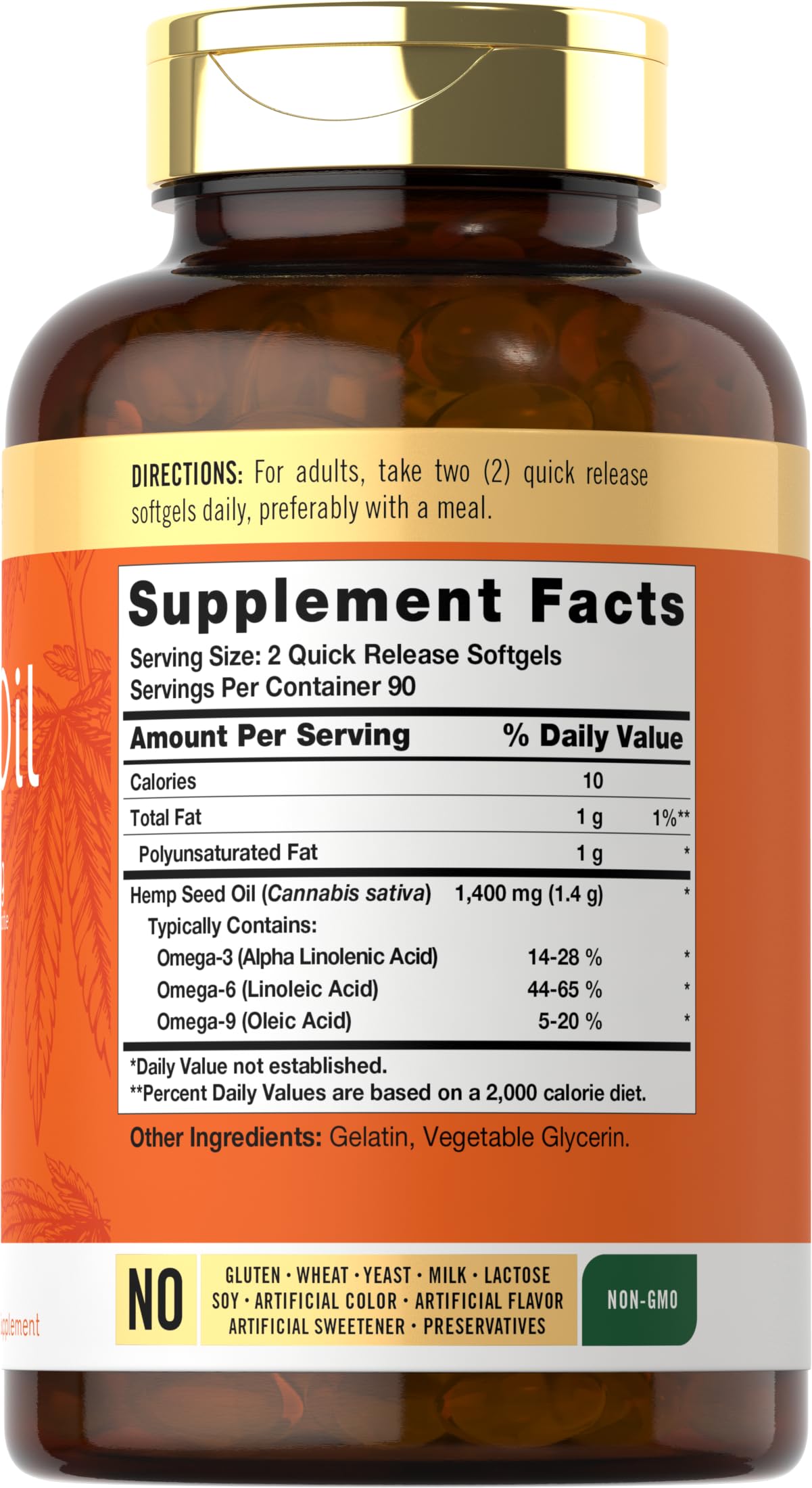 Carlyle Hemp Oil Capsules | 126,000 mg | 180 Softgels | Non-GMO, Gluten Free