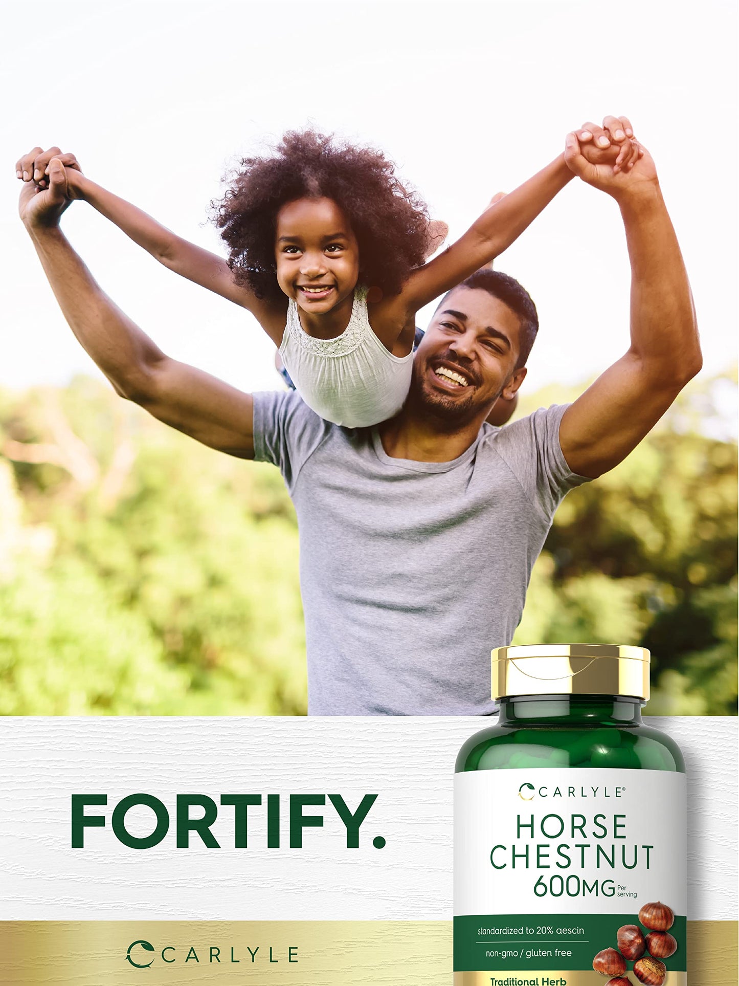 Carlyle Horse Chestnut Extract 600mg – 180 Capsules | Herbal Supplement | Non-GMO, Gluten Free