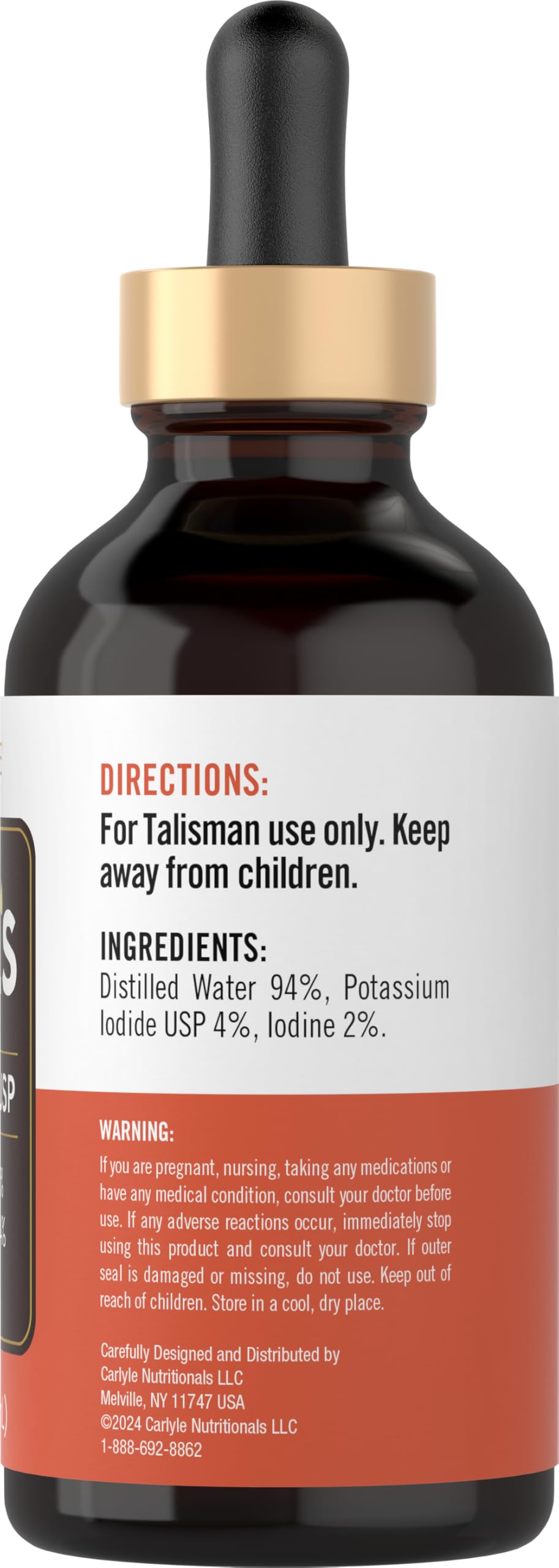 Carlyle Lugols Iodine 2% – 4 fl oz | Potassium Iodide & Iodine Solution Drops