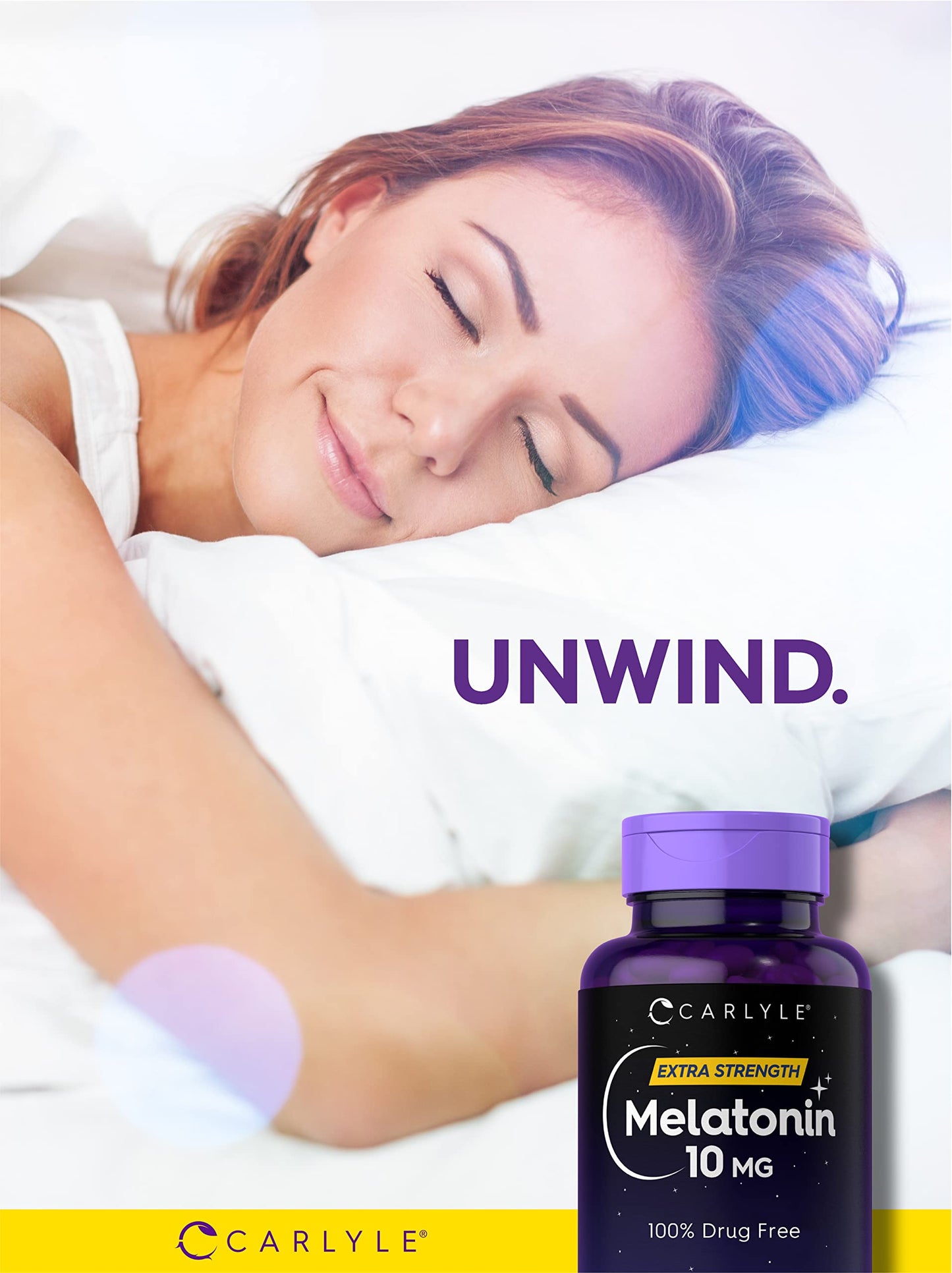 Carlyle Melatonin 10mg Softgels – 300 Count, Extra Strength for Adults | Non-GMO & Gluten Free