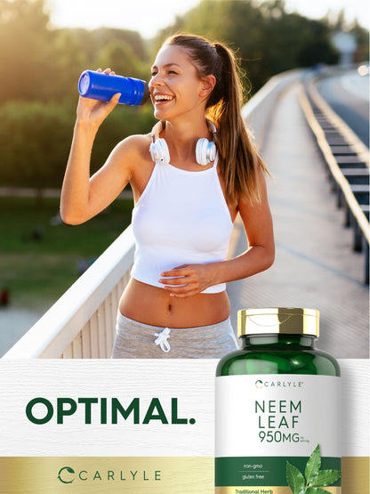 Carlyle Neem Leaf 950mg | 150 Capsules | Non-GMO & Gluten Free | Ayurvedic