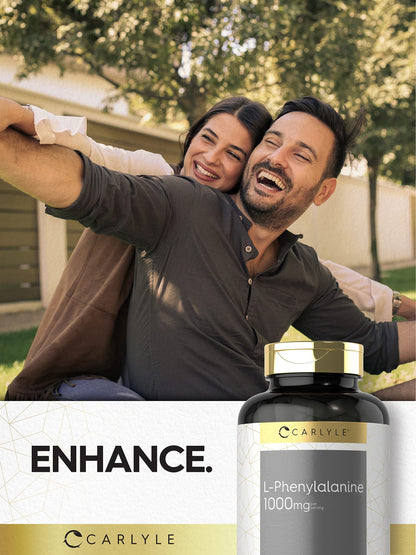 Carlyle L-Phenylalanine 1000mg – 200 Capsules | Non-GMO & Gluten Free