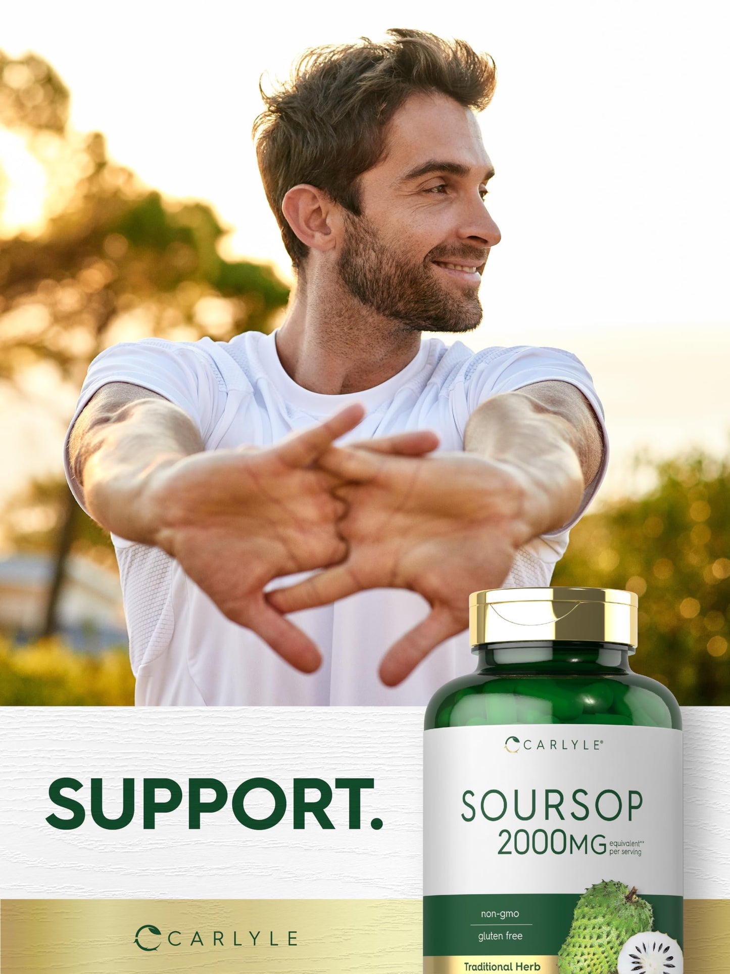 Carlyle Soursop Leaves - 2000mg | 160 Capsules | Traditional Herb | Non-GMO