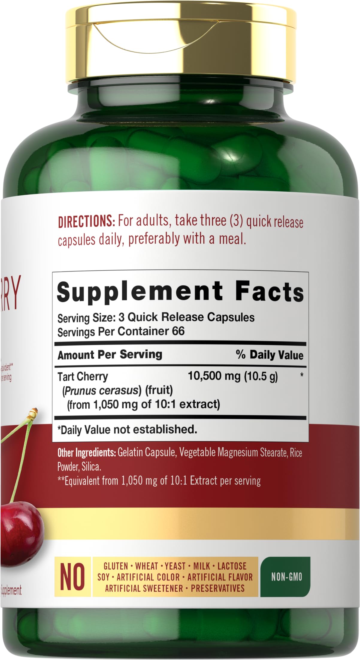 Carlyle Tart Cherry Capsules – 10,500mg, Pack of 2 | Non-GMO, Gluten Free | Tart Cherry Juice Extract