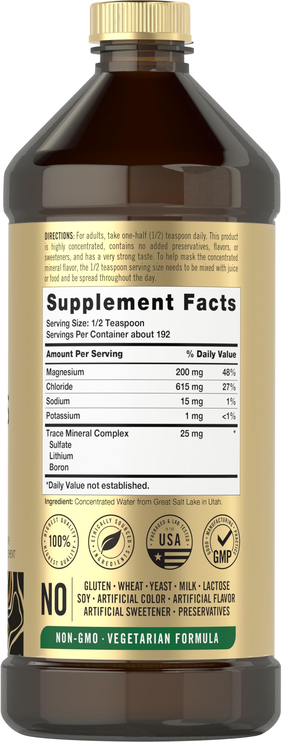 Carlyle Trace Minerals Liquid - 16 oz Full Spectrum with Magnesium | Vital Trace