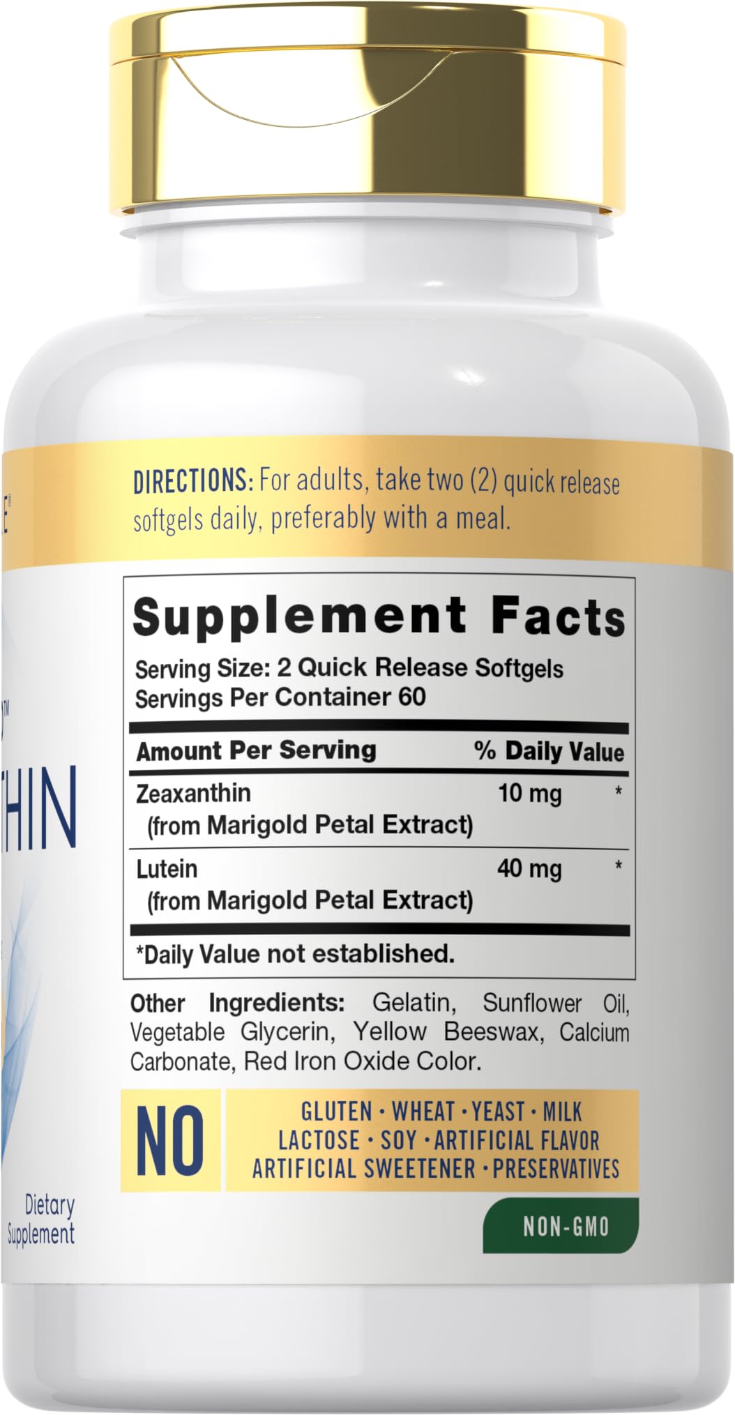 Carlyle Zeaxanthin 10mg | 120 Softgels – Eye Health with Lutein | Non-GMO, Gluten Free