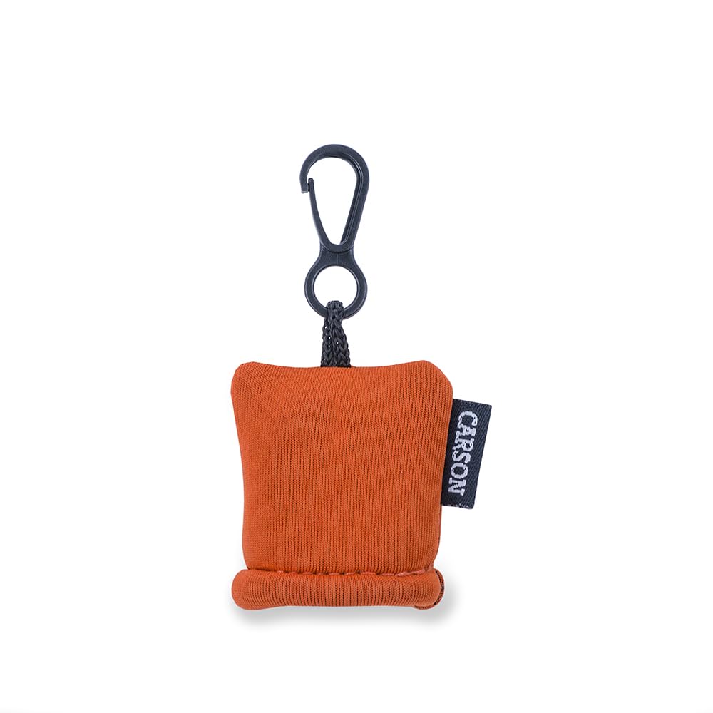 Carson Stuff-It Microfiber Lens Cloth Cleaning System – Orange, 6.25 in x 6.25 in (SN-40OR)