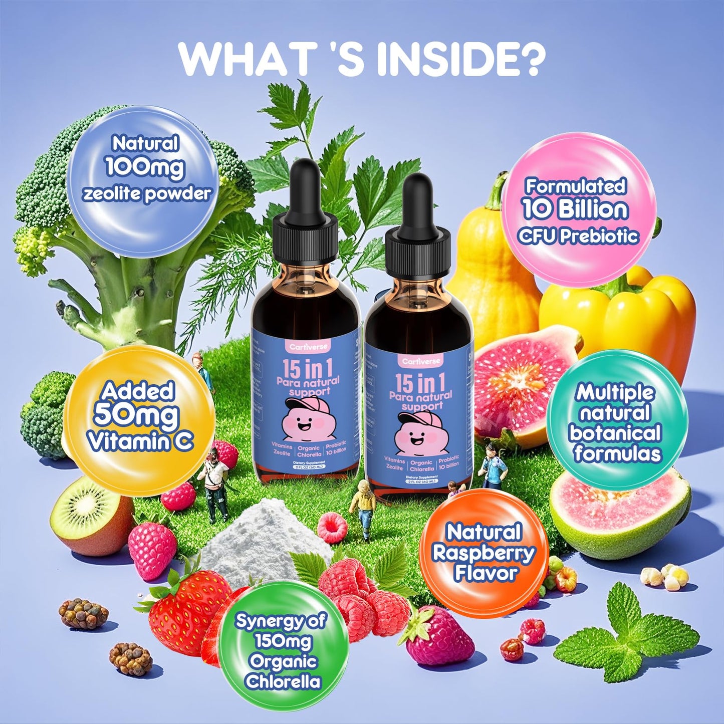 Cartiverse Parasite Cleanse: Zeolite Detox Drops for Humans & Kids