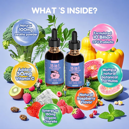 Cartiverse Parasite Cleanse: Zeolite Detox Drops for Humans & Kids