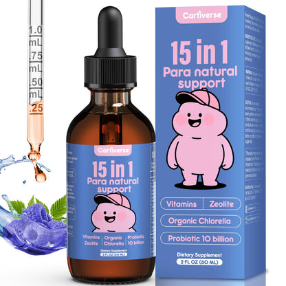 Cartiverse Parasite Cleanse for Humans & Kids – Zeolite Detox Drops (2 Fl Oz)