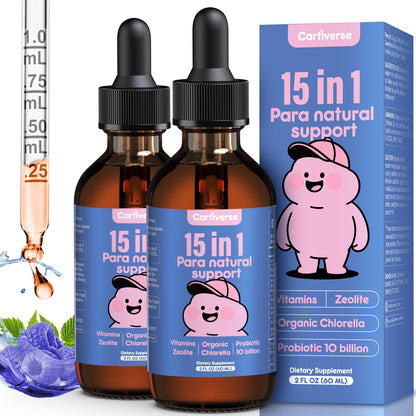 Cartiverse Parasite Cleanse: Zeolite Detox Drops for Humans & Kids