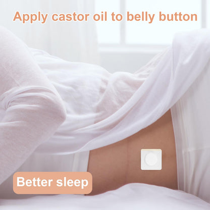 30 Pcs Castor Oil Belly Button Patches – Organic Cotton, 2.76x2.76in, Non-Woven, Self-Adhesive