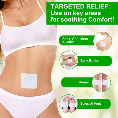 Castor Oil Patches 30Pcs – 60ml Castor Oil Pack Wrap for Belly Button, Organic & Disposable Pads