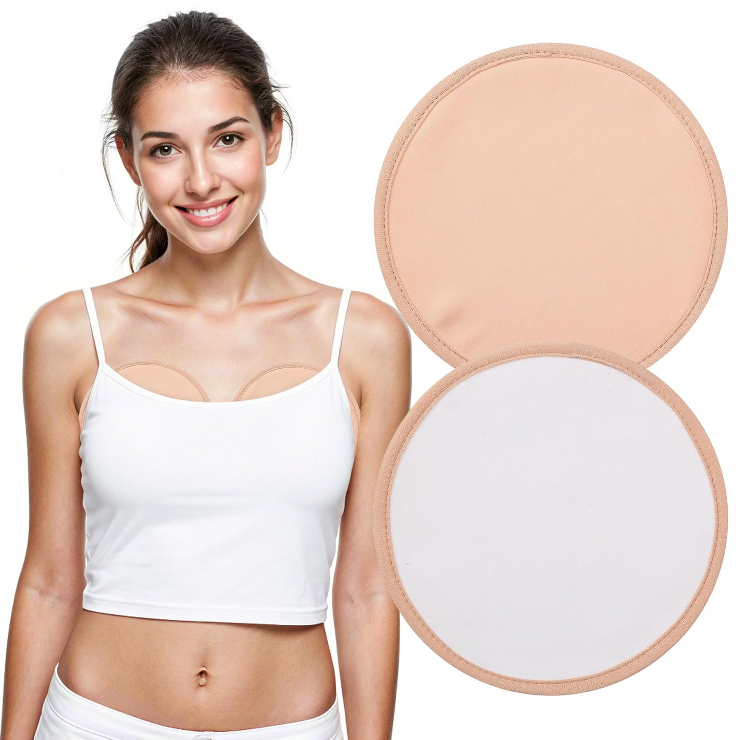 2pcs Supper Large Castor Oil Breast Pack - Soft Organic Cotton, Anti-Leakage, Reusable Wrap for Women