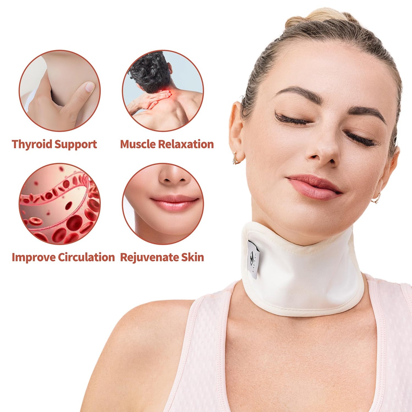 Castor Oil Pack for Thyroid - Organic Cotton Flannel Neck Wrap | Heatless, Reusable & Waterproof