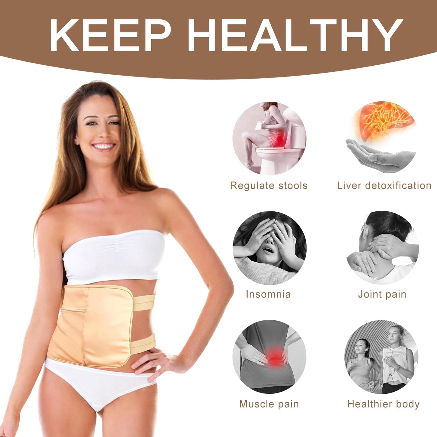 Castor Oil Pack Wrap – Liver Detox & Stomach Relief | Hot/Cold Compress Pads