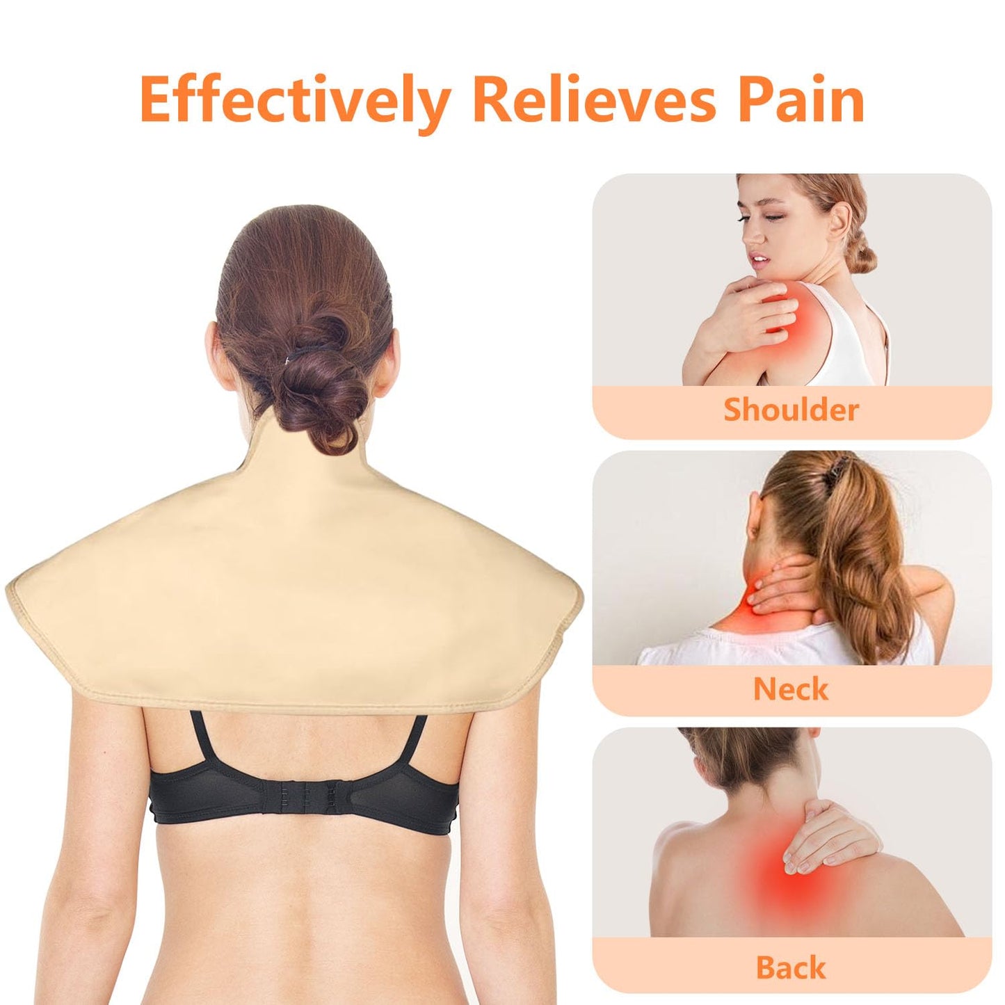 10Pcs Castor Oil Pack Wrap Kit – Organic Cotton, Reusable Castor Oil Packs for Eyes, Shoulders, Neck, Back, Hands, Feet
