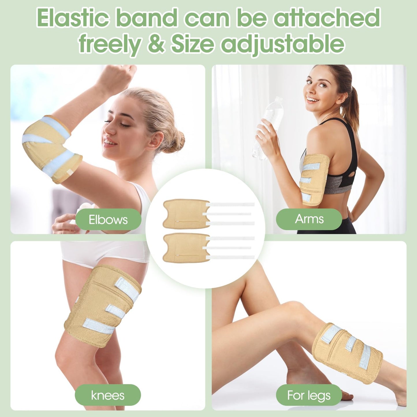 Castor Oil Pack Wrap for Women - Reusable & Machine Washable (6 Pcs)