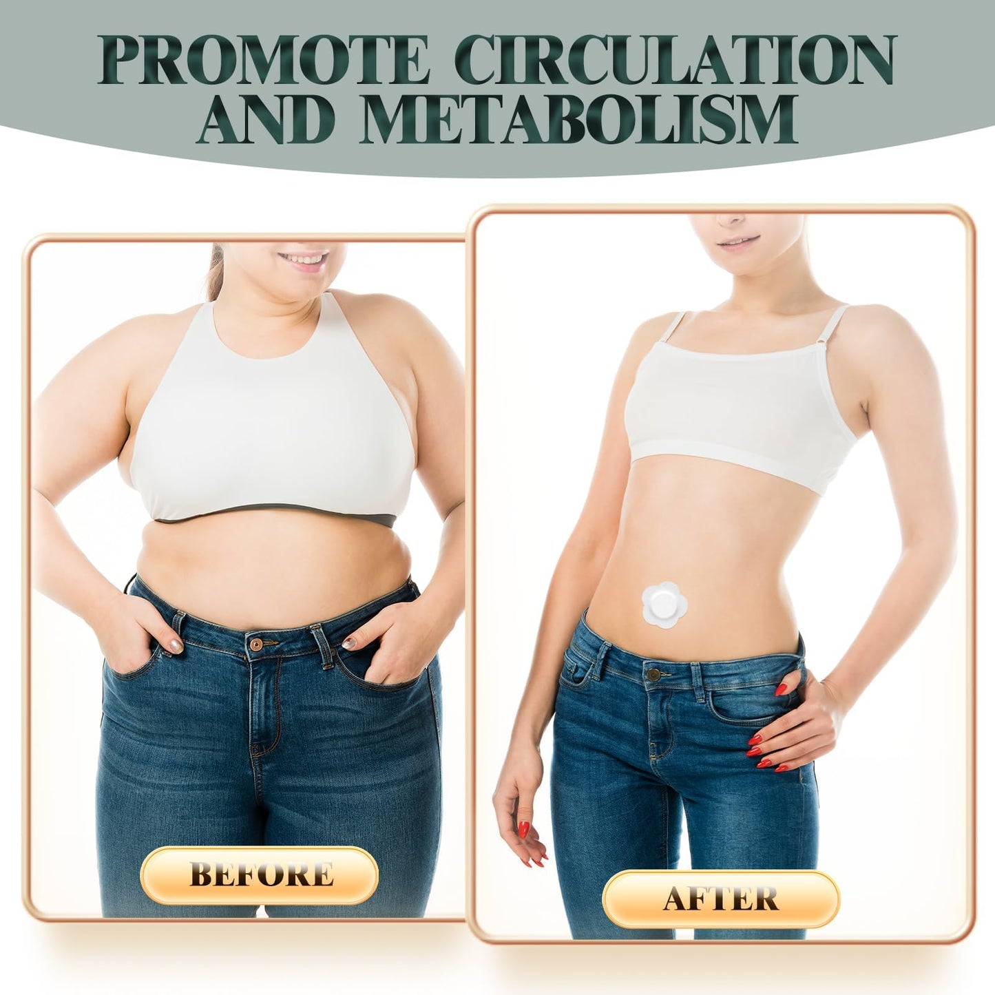Castor Oil Patches – 50Pcs Disposable Organic Cotton Belly Button Patches | Leak-Proof & Hypoallergenic