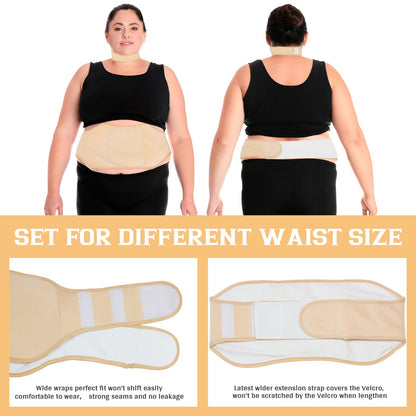 4 PCs Castor Oil Wrap Kit – Reusable Castor Oil Packs, Organic German Cotton