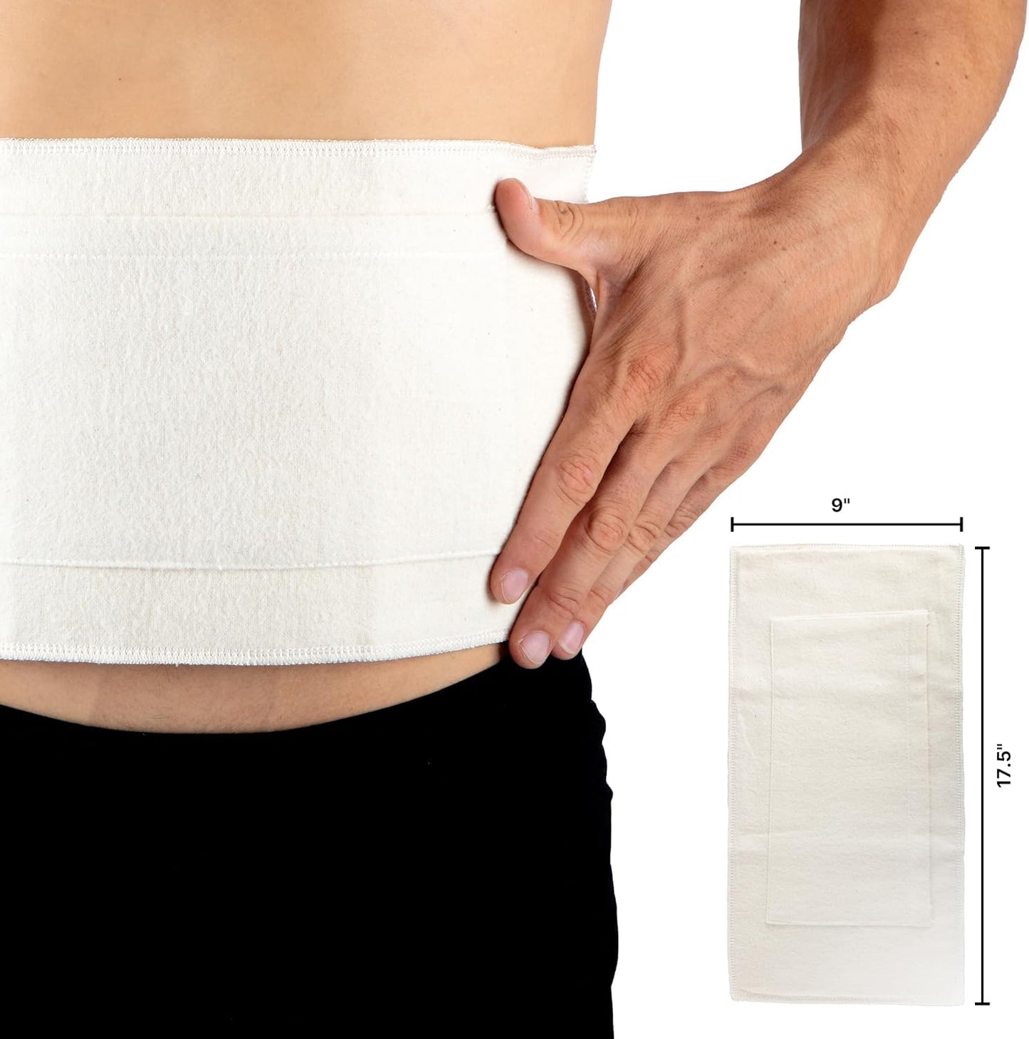 Natural Cotton Flannel Castor Oil Wrap for Liver Detox – 4-Piece Pack