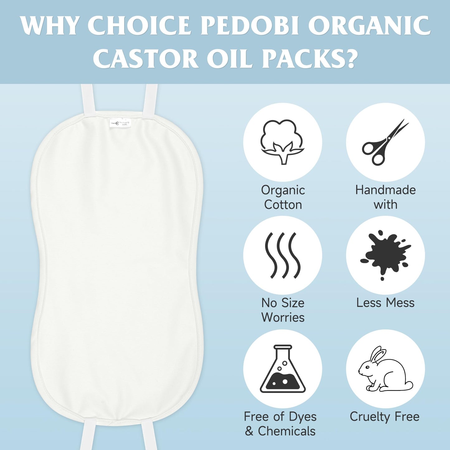 Castor Oil Pack Wrap with Organic Cotton – Reusable Liver Detox