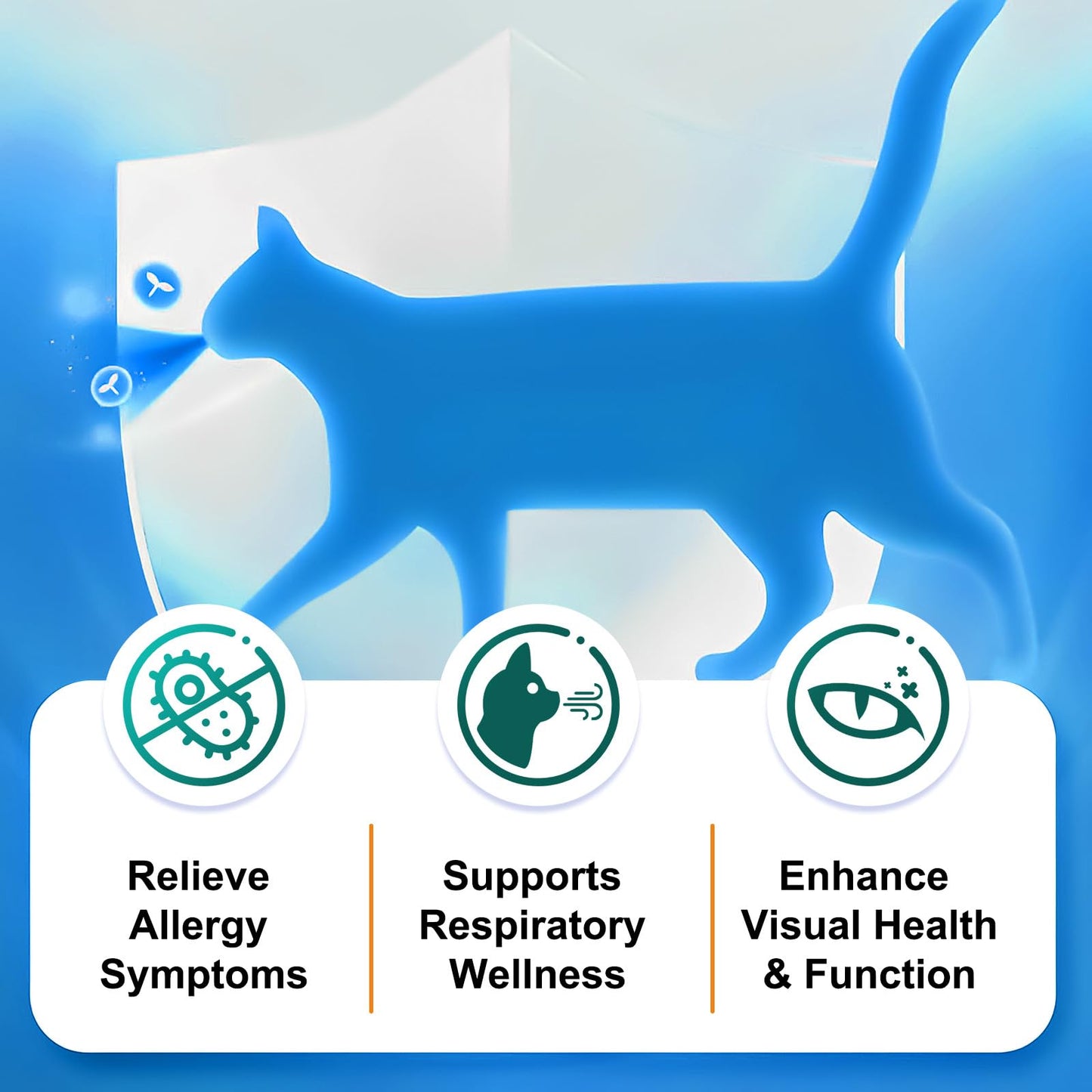 L-Lysine for Cats – 900mg (2 Scoops) Immune Support, Eye & Respiratory Health – 4.23oz (120g)