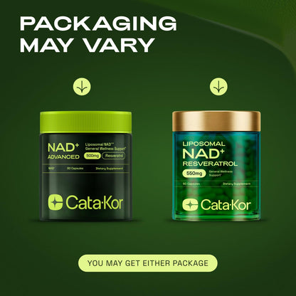 Cata-Kor Liposomal NAD+ with Resveratrol – NMN Alternative | Third-Party Tested