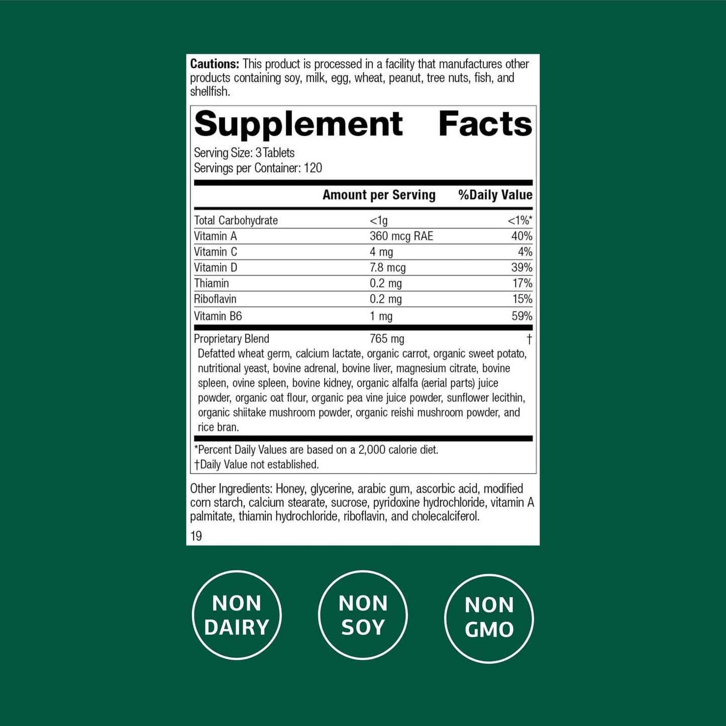 Standard Process Catalyn – General Well-Being Dietary Supplement (Non-Dairy/Non-Soy) – 360 Tablets