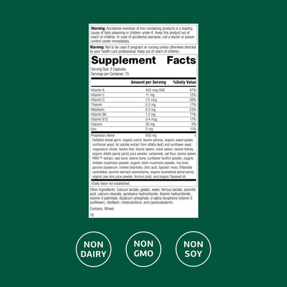 Catalyn with Iron by Standard Process – Energy & Metabolism Support (150 Capsules)