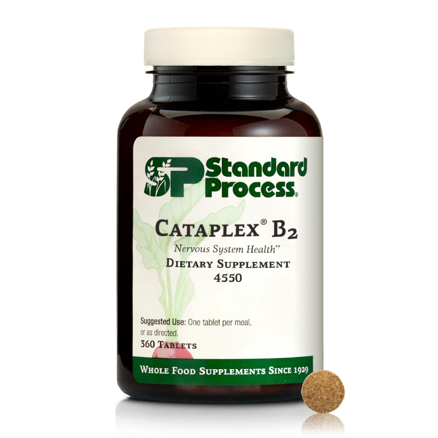 Standard Process Cataplex B2 – Nervous System Health Dietary Supplement (Non-Dairy & Non-Soy) – 360 Tablets