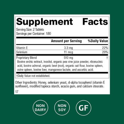 Cataplex E by Standard Process – Thyroid & Endocrine Health, Gluten-Free, 360 Tablets