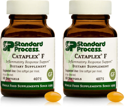Standard Process Cataplex F – Whole Food Supplement for Metabolism, Skin & Hair Health | Flaxseed Oil, Vitamin B6 | 60 Softgels, Pack of 2